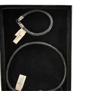Vintage Solera Black Braided Jewelry Set